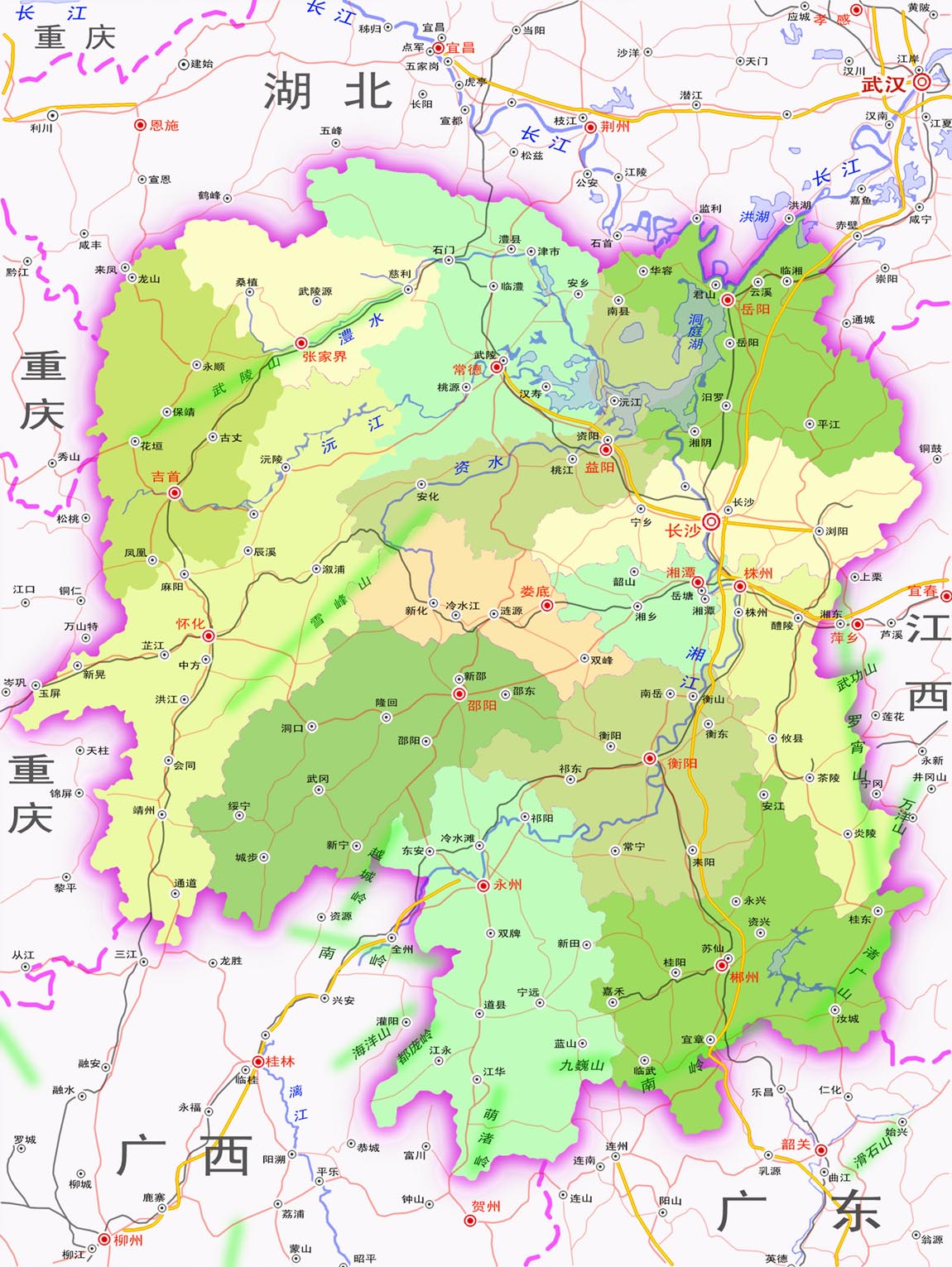 最新湖南地圖揭示地理魅力與時(shí)空變遷的奧秘